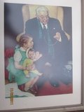 Vintage Rockwell Doctor and Doll 1942 framed print reduced in Naperville, Illinois